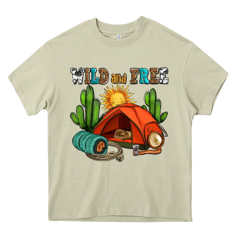 Wild And Free Camp Heavy Core Tee by AdoDesignShop | Teevron