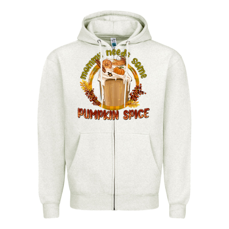 Mommy Needs Some Pumpkin Spice Zipper Hoodie by texasbilliewilder | Teevron