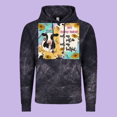 Not Today Heifer Vintage Hoodie Designed By Maliassmallbusiness