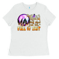 White my crystal ball says you are full of shit Ladies Tee - BundleAndBundleShop