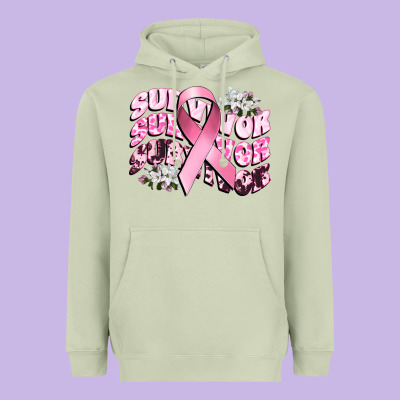 Survivor Breast Cancer Heavyweight Hoodie Designed By Cowgirlartshop