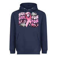 Navy survivor breast cancer Heavyweight Hoodie - CowGirlArtShop