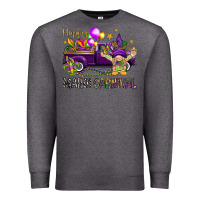 Charcoal Heather Happy Mardi carnival with truck Premium Sweatshirt - HowdyJamesFarm