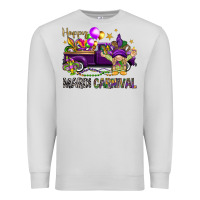 Dove Grey Happy Mardi carnival with truck Premium Sweatshirt - HowdyJamesFarm