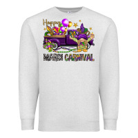 Oatmeal Heather Happy Mardi carnival with truck Premium Sweatshirt - HowdyJamesFarm