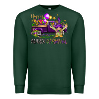 Sports Green Happy Mardi carnival with truck Premium Sweatshirt - HowdyJamesFarm
