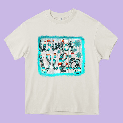 Winter Vibes Heavy Core Tee Designed By Jahusdesignshop