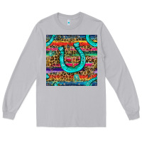 Moon Dust Western Horseshoe And Arrow With Leopard And Serape Seamless Pattern Long Sleeve Tee - BundleAndBundleShop