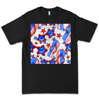 Black 4th of july flip flops seamless pattern Premium Tee - BundleAndBundleShop