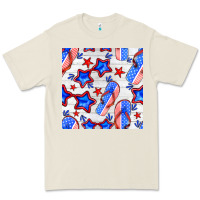 Bone 4th of july flip flops seamless pattern Premium Tee - BundleAndBundleShop