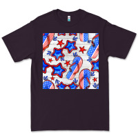 Plum 4th of july flip flops seamless pattern Premium Tee - BundleAndBundleShop