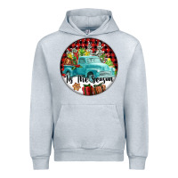 Heather Grey Tis The Season Truck Urban Hoodie - FaDigitalArtStudio