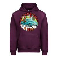 Mauve Wine Tis The Season Truck Urban Hoodie - FaDigitalArtStudio
