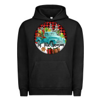 Pigment Black Tis The Season Truck Urban Hoodie - FaDigitalArtStudio