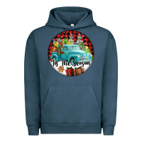 Pigment Midnight Navy Tis The Season Truck Urban Hoodie - FaDigitalArtStudio