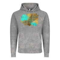 Cloud Rock turquoise leopard patch Vintage Hoodie - Jasminsmagicworld