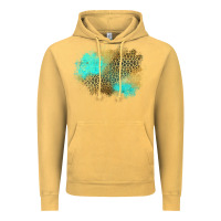 Vintage Mustard turquoise leopard patch Vintage Hoodie - Jasminsmagicworld