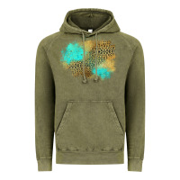 Vintage Olive turquoise leopard patch Vintage Hoodie - Jasminsmagicworld