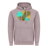 Vintage Zinc turquoise leopard patch Vintage Hoodie - Jasminsmagicworld
