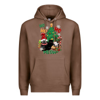Chestnut ho ho ho meow Premium Hoodie - CowGirlArtShop