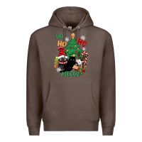 Coffee ho ho ho meow Premium Hoodie - CowGirlArtShop