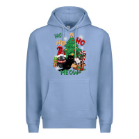 Colony Blue ho ho ho meow Premium Hoodie - CowGirlArtShop