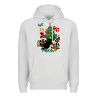 Dove Grey ho ho ho meow Premium Hoodie - CowGirlArtShop