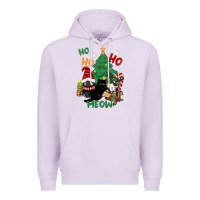 Lilac ho ho ho meow Premium Hoodie - CowGirlArtShop