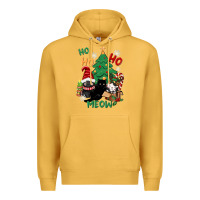 Mustard ho ho ho meow Premium Hoodie - CowGirlArtShop