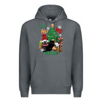 Rock ho ho ho meow Premium Hoodie - CowGirlArtShop