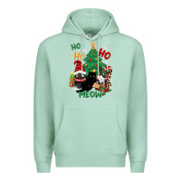 Seafoam ho ho ho meow Premium Hoodie - CowGirlArtShop