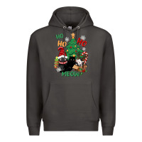 Smoke ho ho ho meow Premium Hoodie - CowGirlArtShop