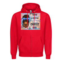 Red Never Underestimate a Woman Who Does Zipper Hoodie - texasbilliewilder