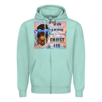 Seafoam Never Underestimate a Woman Who Does Zipper Hoodie - texasbilliewilder