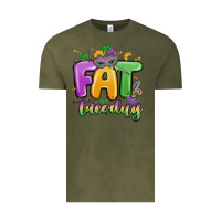 Vintage Olive fat tuesday Vintage Tee - MaliasSmallBusiness