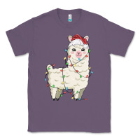 Lavender christmas llama Classic Tee - MaliasSmallBusiness