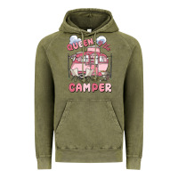 Vintage Olive queen of the camper Vintage Hoodie - MaliasSmallBusiness