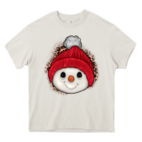 Cream snowman Heavy Core Tee - JahusDesignShop