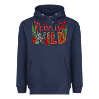 Navy Love is wild Valentine's Day Heavyweight Hoodie - HowdyJamesFarm