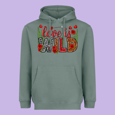 Love Is Wild Valentine's Day Heavyweight Hoodie Designed By Howdyjamesfarm