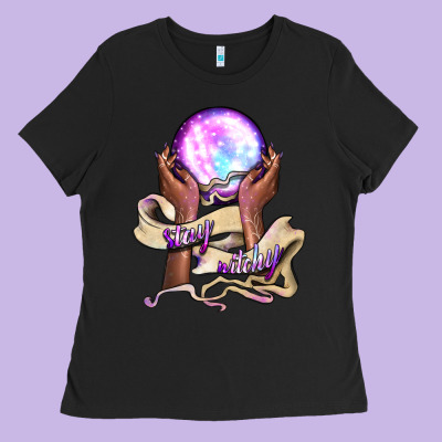 Stay Witchy Ladies Tee Designed By Bundleandbundleshop