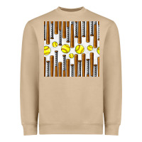Mushroom softball bat seamless pattern Heavyweight Sweatshirt - BundleAndBundleShop