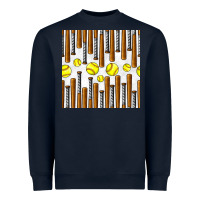 Softball Bat Seamless Pattern Heavyweight Sweatshirt | Teevron