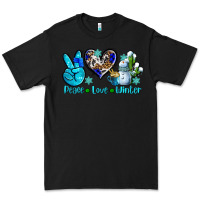 Black peace love winter ado Premium Tee - AdoDesignShop