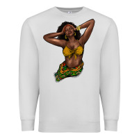 Dove Grey Black woman Premium Sweatshirt - HowdyJamesFarm