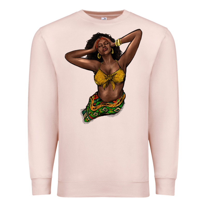 Black Woman Premium Sweatshirt by HowdyJamesFarm | Teevron