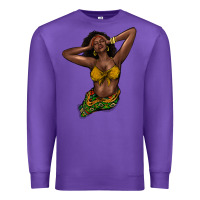 Purple Black woman Premium Sweatshirt - HowdyJamesFarm