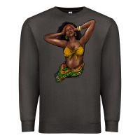 Smoke Black woman Premium Sweatshirt - HowdyJamesFarm