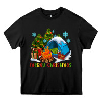 Black merry Christmas camp Heavy Core Tee - AdoDesignShop