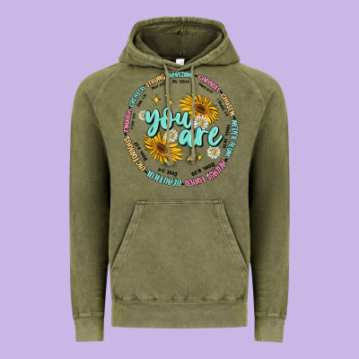 You Are Inspiration Vintage Hoodie Designed By Maliassmallbusiness